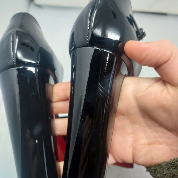 Christian Louboutin Black Sandaloo Patent Platform Sandal - Picture 11 of 13